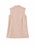 Back view flat lay of the H-shape dress showcasing the smooth drape and seamless back design of the 100% mulberry silk fabric.