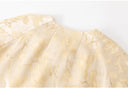 Champagne Floral Jacquard Mulberry Silk Jacket