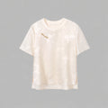 Front view of an ivory Chinese-inspired mulberry silk top with a relaxed fit