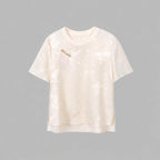 Front view of an ivory Chinese-inspired mulberry silk top with a relaxed fit