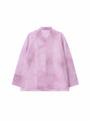 Lilac pink mulberry silk organza shirt, back view