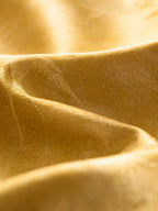 Close-up of the smooth silk blend fabric with a soft sheen, highlighting the natural texture and drape.