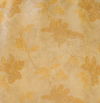 Champagne Gold Floral Jacquard Mulberry Silk Blouse